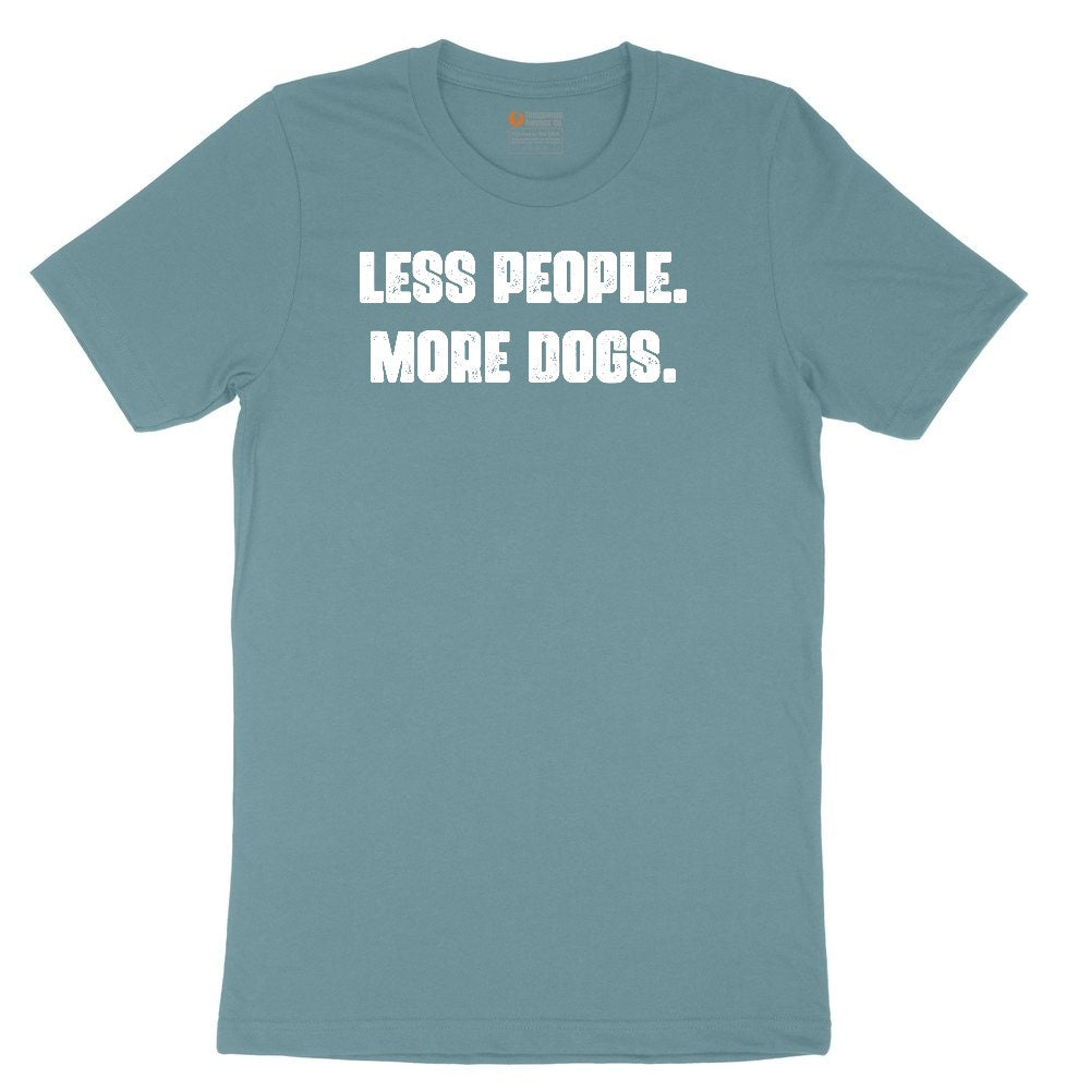 Less People More Dogs Ladies Short Sleeve Tee - Surf Blackout