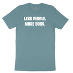Less People More Dogs Ladies Short Sleeve Tee - Surf Blackout