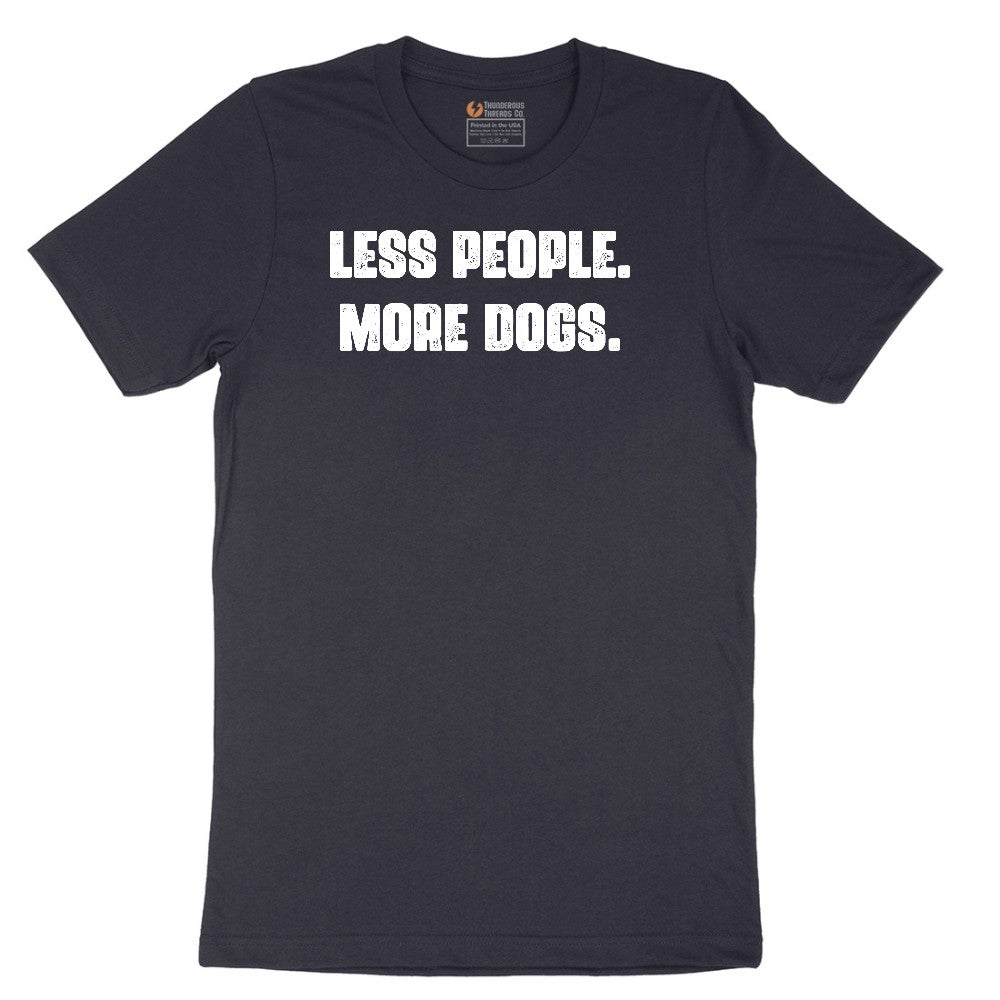 Less People More Dogs Short Sleeve Tee - Deep Navy