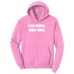 Less People More Dogs Toddler Hoodie - Candy Pink