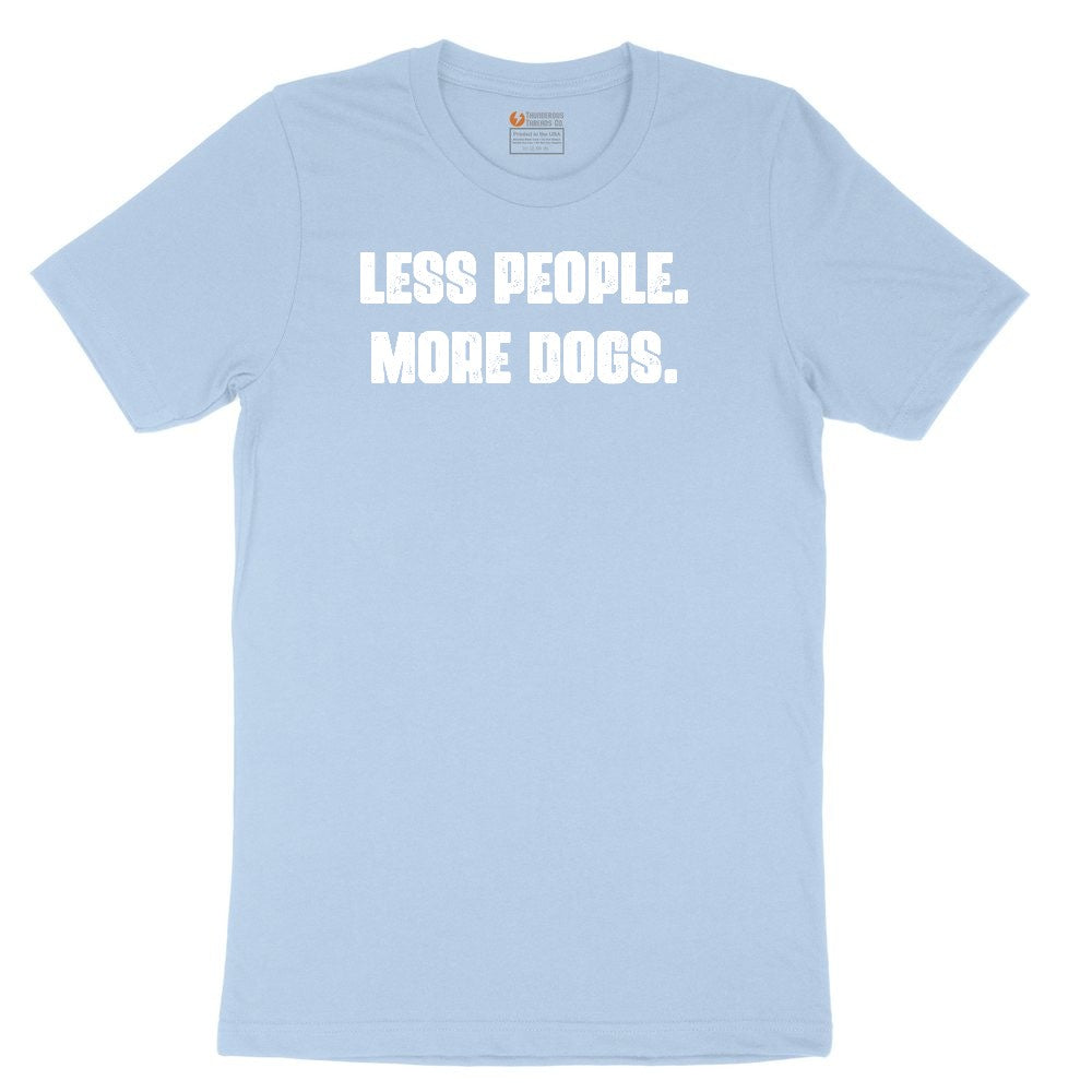Less People More Dogs Youth Short Sleeve Tee - Light Blue