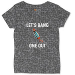 Lets Bang One Out Ladies Curvy Tee - Black Leopard