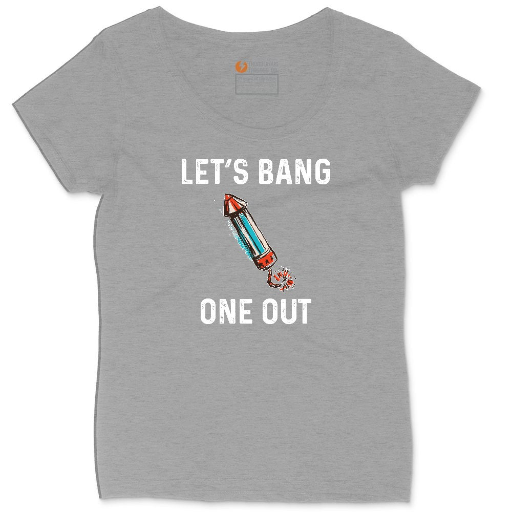 Lets Bang One Out Ladies Curvy Tee - Granite Heather