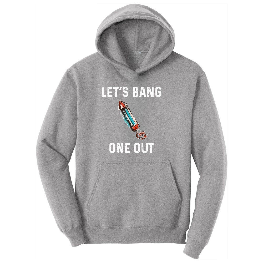 Lets Bang One Out Ladies Hoodie - Athletic Heather