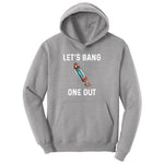 Lets Bang One Out Ladies Hoodie - Athletic Heather