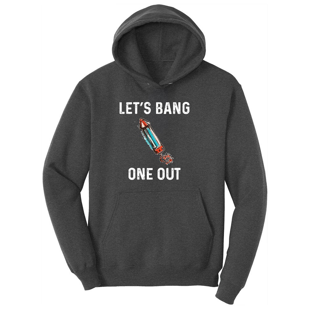 Lets Bang One Out Ladies Hoodie - Dark Heather Grey