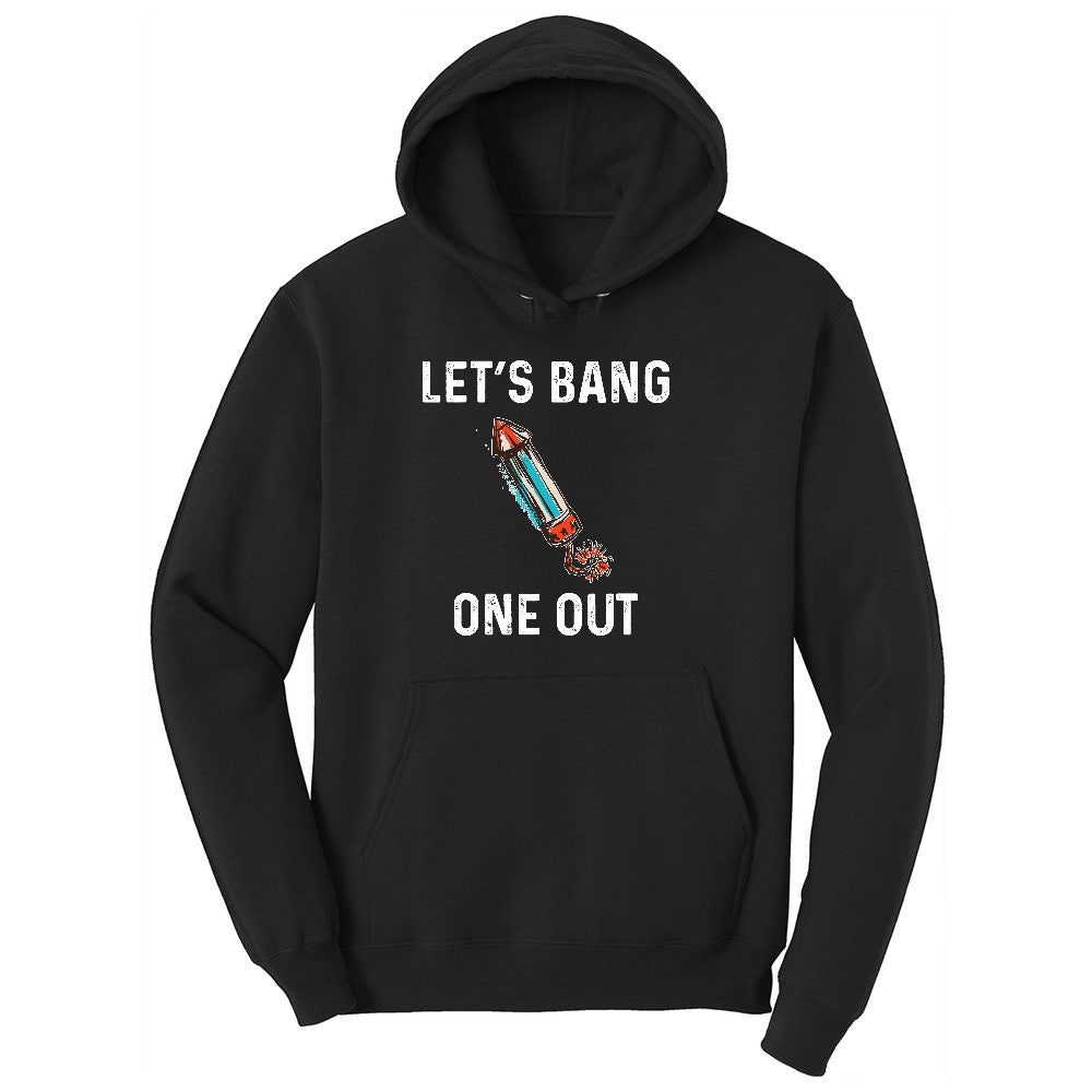 Lets Bang One Out Ladies Hoodie - Jet Black