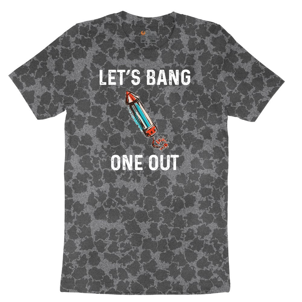 Lets Bang One Out Ladies Short Sleeve Tee - Black Leopard
