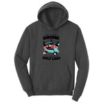 Lets Get Drunk and Drive the Golf Cart Ladies Hoodie - Dark Heather Grey