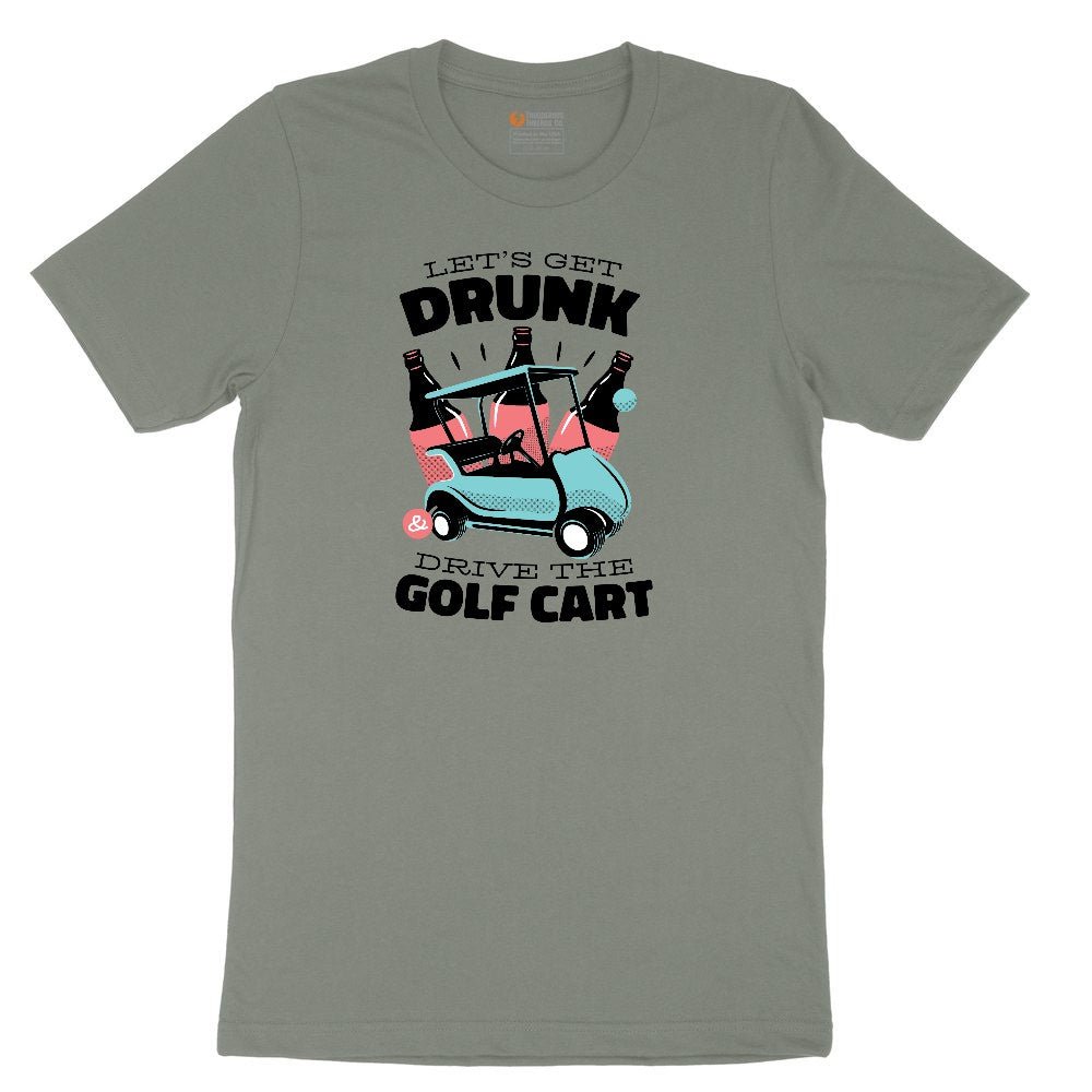 Lets Get Drunk and Drive the Golf Cart Ladies Short Sleeve Tee - Bamboo Blackout