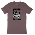 Lets Get Drunk and Drive the Golf Cart Ladies Short Sleeve Tee - Sangria Blackout