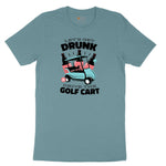 Lets Get Drunk and Drive the Golf Cart Ladies Short Sleeve Tee - Surf Blackout