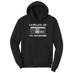 Leveled Up to Husband - Mens T-Shirt Hoodie - Jet Black