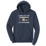 Leveled Up to Husband - Mens T-Shirt Hoodie - Navy