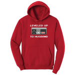 Leveled Up to Husband - Mens T-Shirt Hoodie - Red