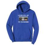 Leveled Up to Husband - Mens T-Shirt Hoodie - True Royal