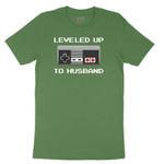 Leveled Up to Husband - Mens T-Shirt Toddler Short Sleeve Tee - Athletic Kelly