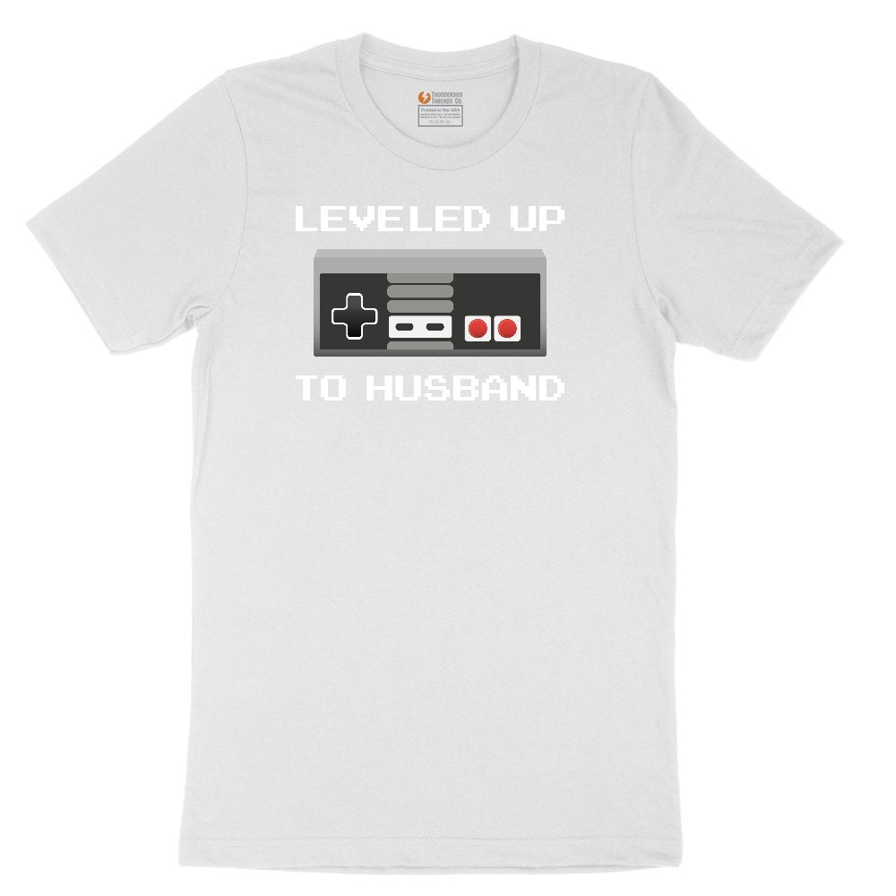Leveled Up to Husband - Mens T-Shirt Toddler Short Sleeve Tee - White