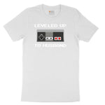 Leveled Up to Husband - Mens T-Shirt Toddler Short Sleeve Tee - White