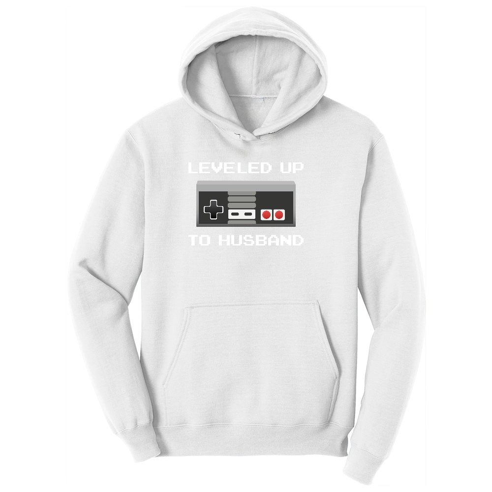 Leveled Up to Husband - Mens T-Shirt Youth Hoodie - White