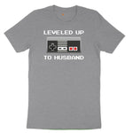 Leveled Up to Husband - Mens T-Shirt Youth Short Sleeve Tee - Athletic Heather