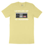 Leveled Up to Husband - Mens T-Shirt Youth Short Sleeve Tee - Yellow