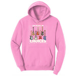 Life if Full of Important Choices Guitar Version Ladies Hoodie - Candy Pink