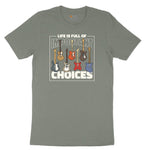 Life if Full of Important Choices Guitar Version Ladies Short Sleeve Tee - Bamboo Blackout