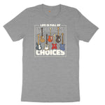 Life if Full of Important Choices Guitar Version Ladies Short Sleeve Tee - Granite Heather