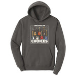 Life if Full of Important Choices Guitar Version Hoodie - Charcoal
