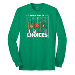 Life if Full of Important Choices Guitar Version Long Sleeve Tee - Kelly Green