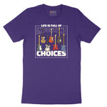 Life if Full of Important Choices Guitar Version Short Sleeve Tee - Team Purple