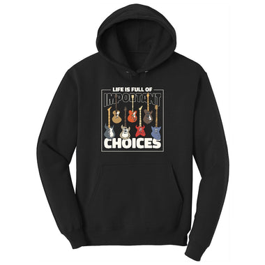 Life if Full of Important Choices Guitar Version Toddler Hoodie - Jet Black