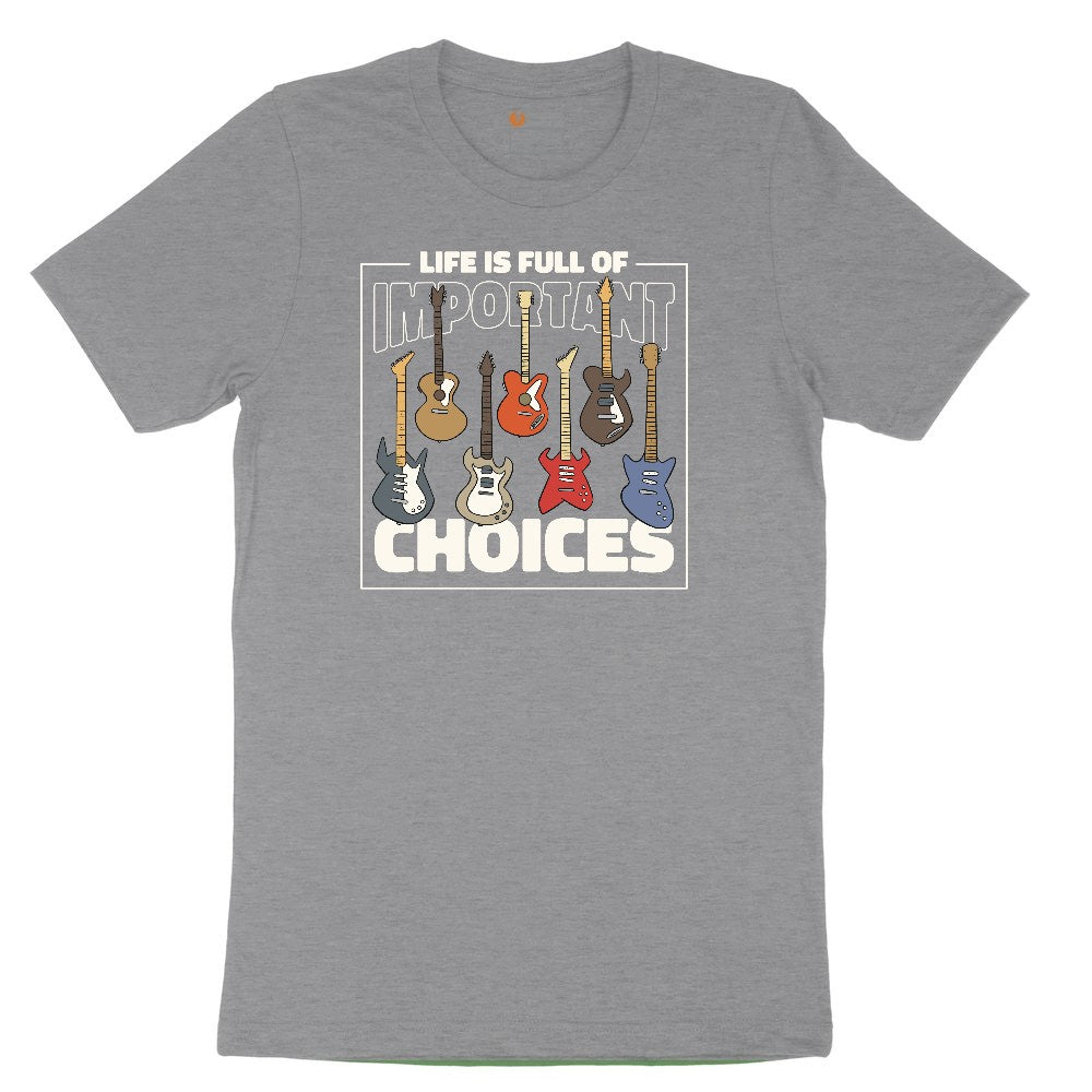 Life if Full of Important Choices Guitar Version Toddler Short Sleeve Tee - Athletic Heather