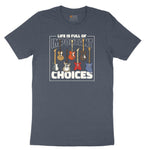 Life if Full of Important Choices Guitar Version Youth Short Sleeve Tee - Heather Navy