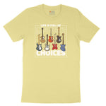 Life if Full of Important Choices Guitar Version Youth Short Sleeve Tee - Yellow