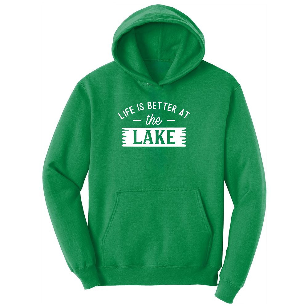 Life is Better at the Lake Ladies Hoodie - Kelly Green