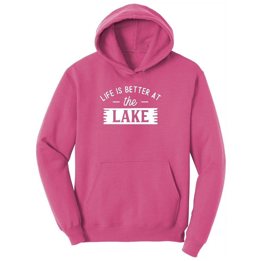 Life is Better at the Lake Ladies Hoodie - Sangria