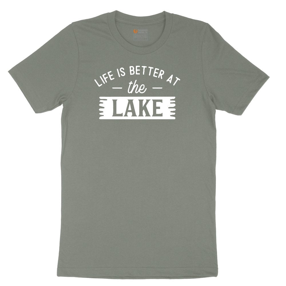 Life is Better at the Lake Ladies Short Sleeve Tee - Bamboo Blackout