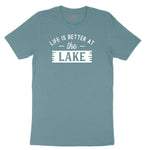Life is Better at the Lake Ladies Short Sleeve Tee - Surf Blackout