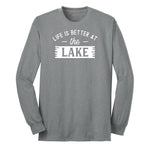 Life is Better at the Lake Long Sleeve Tee - Athletic Grey