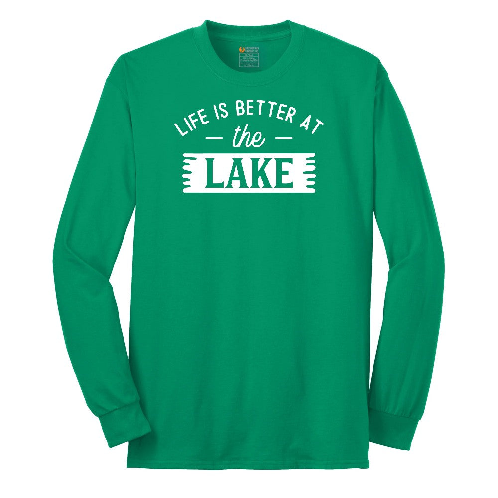 Life is Better at the Lake Long Sleeve Tee - Kelly Green