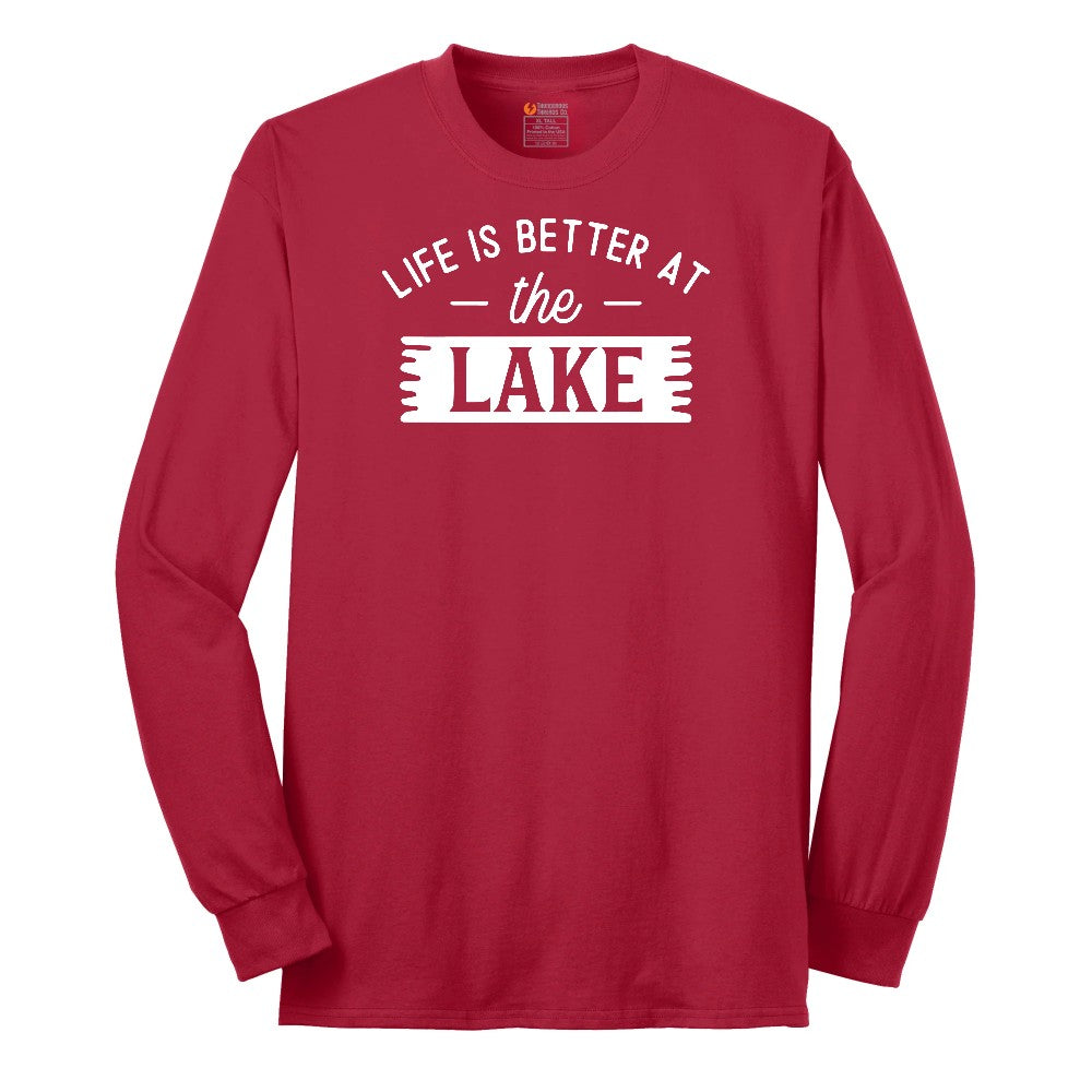 Life is Better at the Lake Long Sleeve Tee - Red