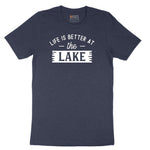 Life is Better at the Lake Short Sleeve Tee - Heather Navy