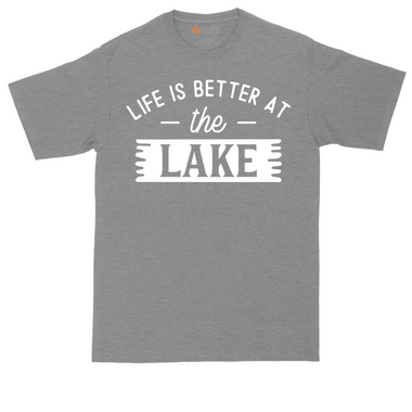 Life is Better at the Lake tall t-shirt for men in Heather Navy