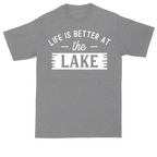 Life is Better at the Lake tall t-shirt for men in Athletic Heather