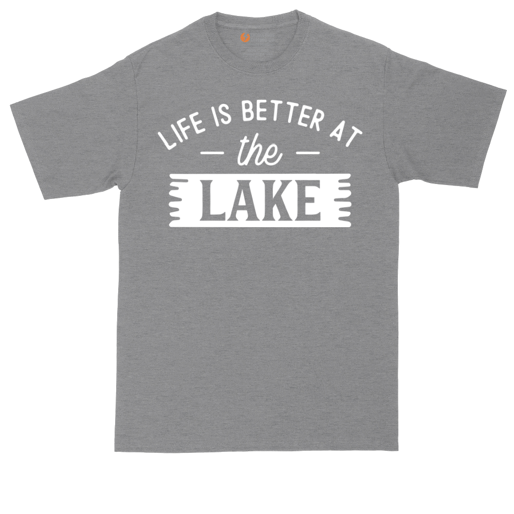 Life is Better at the Lake tall t-shirt for men in Athletic Heather