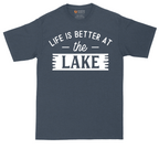 Life is Better at the Lake tall t-shirt for men in Heather Navy