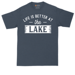 Life is Better at the Lake tall t-shirt for men in Heather Navy