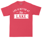 Life is Better at the Lake tall t-shirt for men in Heather Red